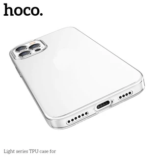 Hoco เคสสีใส สีชา สำหรับไอโฟนทุกรุ่น i15,i15pro max,i13,i13 pro max,i12,i12pro max,i11,11pro max,SE,X,XR,Xs max,7p,8p