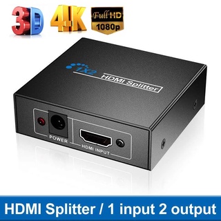 ใหม่ 1 in 2 out 1080p 4K 2K 1x2 ตัวแยกสัญญาณพาวเวอร์ 3D 4K HDMI สําหรับ HDTV DVD PS3 Xbox EU