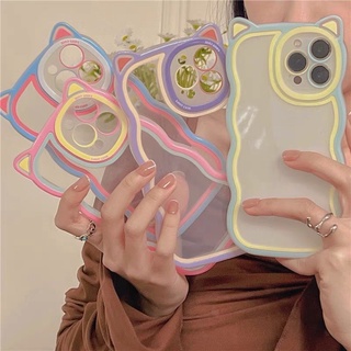 Supercase🧸i7-i13promax เคสขอบหยัก เคสขอบมาม่า ลายหูแมว I7 I8 I7PLUS I8PLUS IX IXR i11 i11promax i12 i13 i13promax