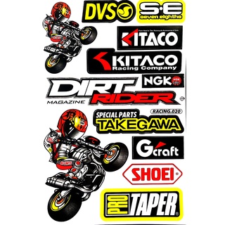 KITACO RACING NGK SHOEI สติ๊กเกอร์ติดรถ สติ๊กเกอร์ Racing สติ๊กเกอร์แต่งรถมอเตอร์ไซค์ สติ๊กเกอร์หมวกันน็อค