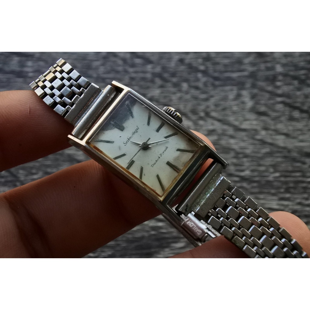 นาฬิกา Vintage มือสองญี่ปุ่น SEIKO DIASHOCK 21J Vintage ระบบ ไขลาน Unisex ใช้งานได้ปกติ สภาพดี ของแท้ 100% ชุบทอง