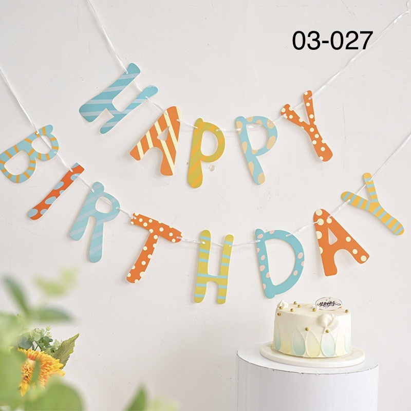 พร้อมส่ง!! ป้ายวันเกิด HBD ลาย #งานวันเกิด #ปาร์ตี้