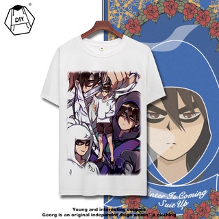 เสื้อยืดแขนสั้น พิมพ์ลายแอนิเมชั่น Assassin Five-Wu Six-Seven สําหรับผู้ชาย