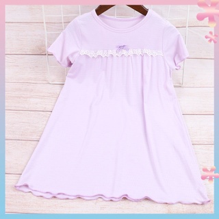 Summer modal thin childrens baby Korean style Girls Home clothes girls short-sleeved ice silk pajamas fashionable dress