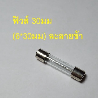 ฟิวส์ หลอดอก้ว 30มม (6*30มม) 250V ชนิดละลายช้า ( Slow Blow ) ราคา ต่อ 1 ตัว