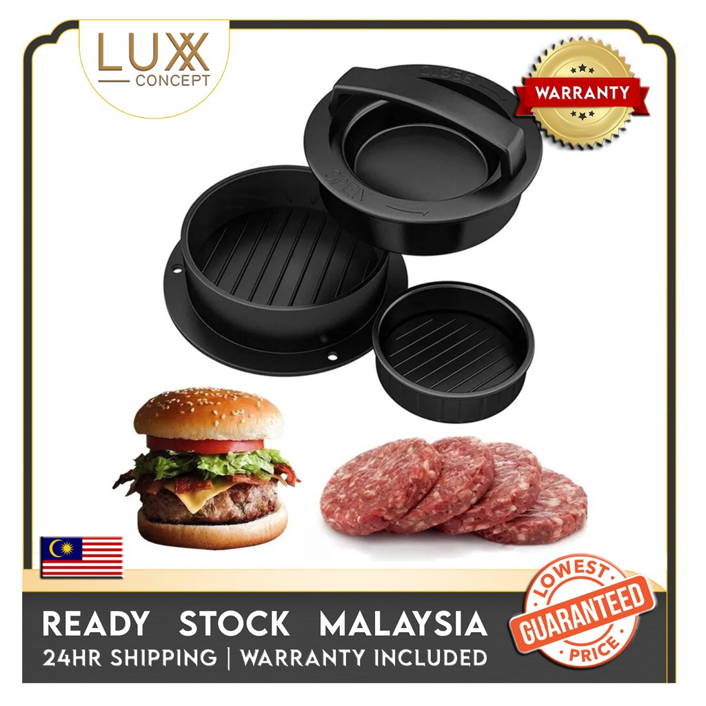 Lux Concept Burger Patty Press เครื่องชงกาแฟเนื้อยัดไส้ แม่พิมพ์ตัด ย่าง Pembuat Daging แฮมเบอร์เกอร