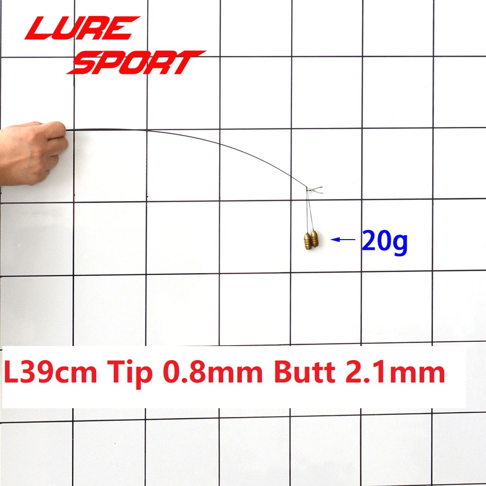 LureSport 2pcs 25 ซม.26 ซม.32 ซม.39 ซม.46 ซม.50 ซม.คาร์บอน Rod Tip เปล่าไม่มีสี Rod ส่วนประกอบอาคารตกปลาซ่อมเสา DIY อุปกรณ์เสริม