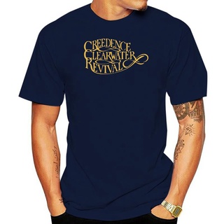 เสื้อยืดพิมพ์ลายแฟชั่น เสื้อยืด พิมพ์ลายโลโก้ร็อค Legend Creedence Clearwater Revival สีดํา สําหรับผู้ชาย ไซซ์ S 3XL