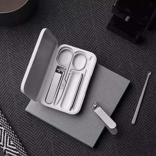 🍀Xiaomi Nail Clipper Set กรรไกรตัดเล็บห้าชิ้นสแตนเลสครัวเรือนเฉียงเล็บ Clipper หูเลือกชุดกรรไกรตัดเล็บแบน พร้อมส่ง