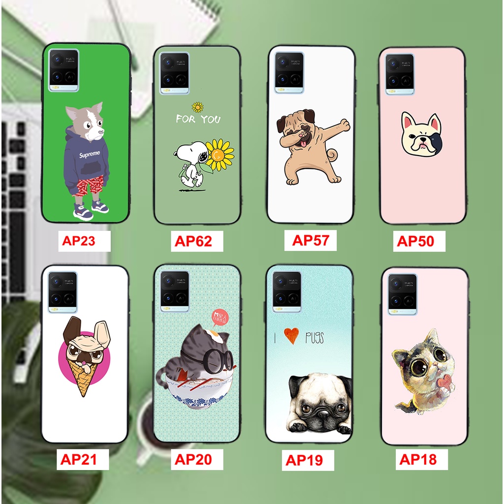 เคส VIVO Y21 -VIVO Y21S-VIVO V21 5G พร้อมผ้ากํามะหยี่พิมพ์ลายสุนัขน่ารัก