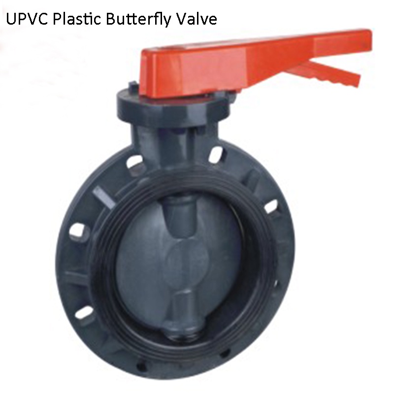 DN32 CPVC Plastic Butterfly Valve, Wafer type PVDF Butterfly Valve, UPVC Wafer Type Butterfly Valve 