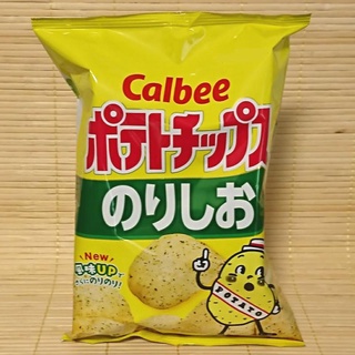 ขนมญี่ปุ่น Calbee Potato Chips - Seaweed Salt (Norishio)  60g อร่อยมาก ทานง่าย