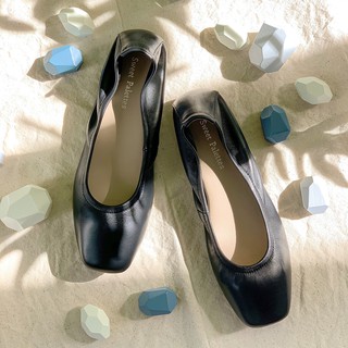 ราคาSweet Palettes รองเท้าหนังแกะ Belle Charcoal สีดำ