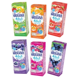 (แพ็ค 4) Dutch Mill 4in1 Micro-Active ดัชมิลล์ 4อิน1 ไมโครแอคทีฟ โยเกิร์ตพร้อมดื่มผสมน้ำผลไม้ 180 มล