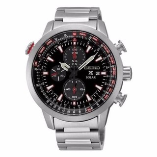 Seiko Prospex นาฬิกาข้อมือชาย Chronograph Black Dial SSC349P1