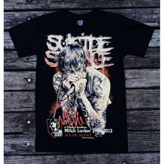 เสื้อยืดวินเทจเสื้อยืดผ้าฝ้าย แขนสั้น พิมพ์ลาย NTS SUICIDE SILENCE ROCK BAND VOCALIST MITCH LUCKER 14R221S-5XL