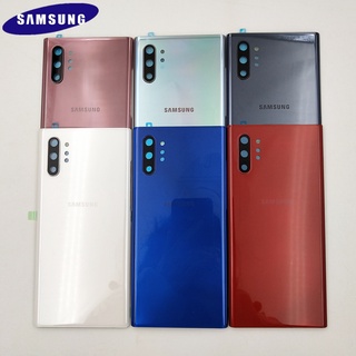 ฝาครอบแบตเตอรี่ด้านหลัง ของแท้ พร้อมเลนส์กล้อง สําหรับ Samsung Galaxy Note 10 N970 N970F Note 10 Plus N975 N975F