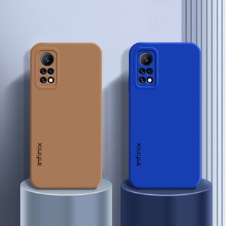 เคสโทรศัพท์มือถือ ซิลิโคนนิ่ม ทรงสี่เหลี่ยม สีแคนดี้ สําหรับ Infinix Note 11 Pro 11S 10