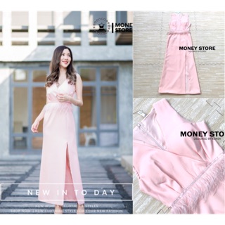 Dress ยาวผ่าหน้า by Moneystore