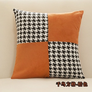 Houndstooth ปลอกหมอนอิงโซฟา ลาย Chenille ขนาด 18x18 นิ้ว หลากสี สําหรับตกแต่งโซฟา รถยนต์ ออฟฟิศ