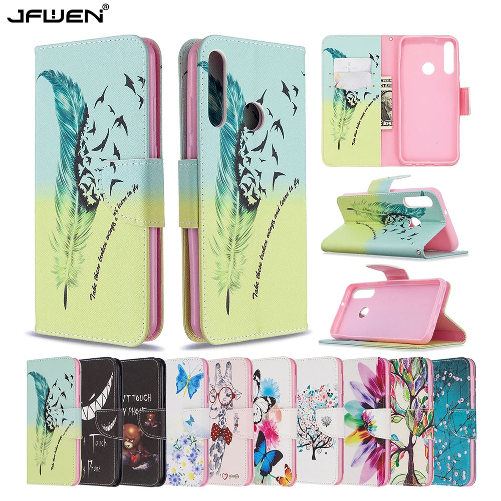 หนังขาตั้งเคสโทรศัพท์สําหรับ Huawei Y6P Y5P Y7P P สมาร์ท 2020 Huawei Honor -