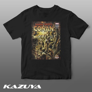 แขนสั้นcrew neckเสื้อยืด พิมพ์ลายโปสเตอร์ Kazuya DV-0087 Savage Sword of ConanS-XXXXL