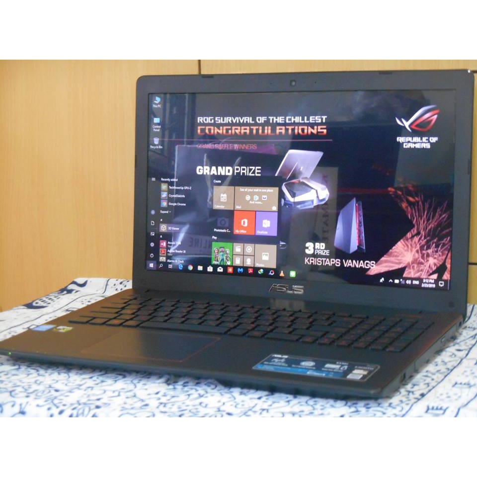 โน๊ตบุ๊คมือสอง ASUS Gaming K550JK CPU Core i7-4710HQ /จอ15.6”HD /การ์ดจอเกมมิ่ง GTX 850M (2 GB)