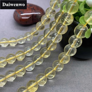 Yellow Cracked Crystal Beads สีเหลืองแตกคริสตัลลูกปัดหินรอบ 6-12 มิลลิเมตรพลอยหลวม Spacer ขายส่ง