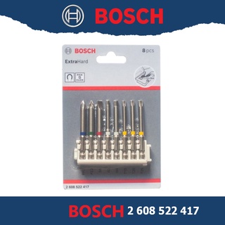 Bosch รุ่น 2608522417 ชุดดอกไขควง PICK &amp; CLICK EXTRA HARD 8 ชิ้น PH2 PZ SL6 T15,20,25, H3,4 (65มม)