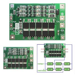 3S 12.6V 60A 18650 Li-ion Lithium แบตเตอรี่แผงป้องกัน BMS พร้อม Balance for Drill Motor