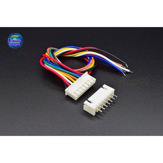 XH2.54 cable connector 2.54mm 7p ขั้วต่อคอนเน็กเตอร์พร้อมสายไฟยาว 20 cm( 1 ชุด ผู้+เมีย)