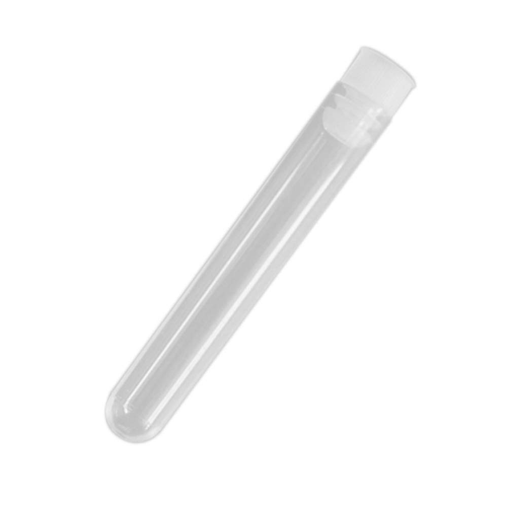 CLEAR หลอดทดลองพลาสติกใสพร้อมฝาเกลียวสีขาวขนาด 12×75 มม . 100 ชิ้น ราคา ถูกที่สุด ดีลบีเคเค แกลเลอรีภาพที่ 5