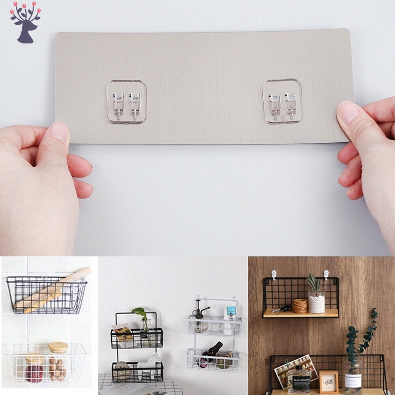 แขวนผนัง Command Hooks สติกเกอร์บ้านคลิป Self-Adhesive Strips Decors YK