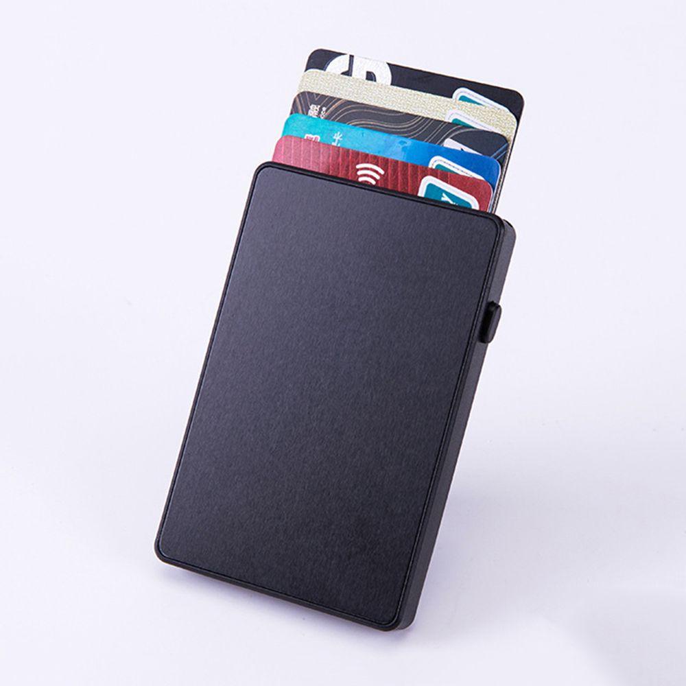 Estrenar ผู้ถือบัตรเครดิตอลูมิเนียม Slim Business Men Anti Theft Ultra Thin กระเป๋าผู้ชาย RFID Blocking