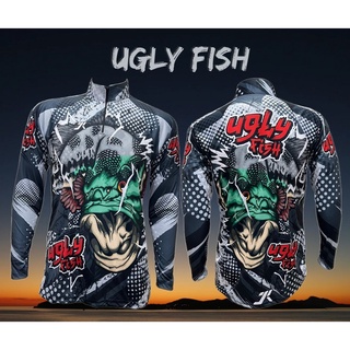 JK Thailand เสื้อตกปลา UGLY FISH ป้องกันรังสี UV 80% แห้งเร็ว