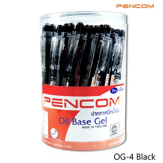 Pencom OG04 ปากกาหมึกน้ำมันแบบกดสีดำ Black Pen