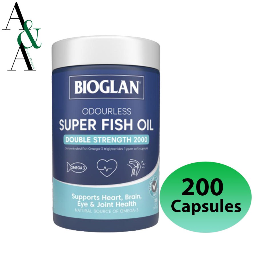 exp:07.2024 พร้อมส่ง Bioglan Super Fish Oil  200 Capsules มีโอเมก้า 3 สูงถึง 2 เท่า