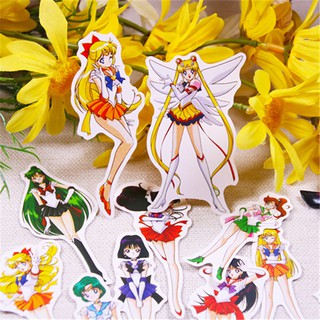 14Pcs/set ❉ Sailor Moon Tsukino Usagi Scrapbooking สติ๊กเกอร์ ❉ DIY Fashion Mixed Doodle Decals สติ๊กเกอร์