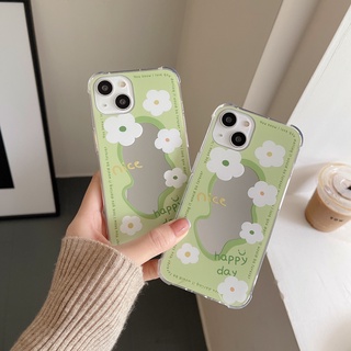 case เคส เคสป้องกันโทรศัพท์มือถือกระจก ลายดอกไม้สีขาว สําหรับ เคส samsung Galaxy A14 A54 A34 A24 5G s23 s9 plus s10 lite plus s20 ultra s21 s22 ultra fe note 8 9 10 20 ultra lite A52 A53 A52s A03 4G 5G