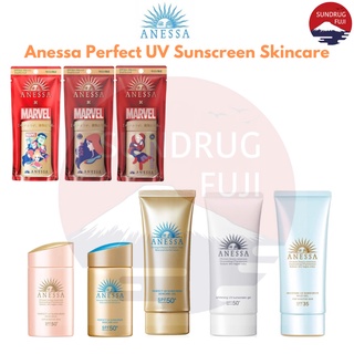 New🇯🇵 anesa ส่งตรงญี่ปุ่นแท้💯 % กันแดด ANESSA perfect UV sunscreen akincare milk  SPF50+PA++++  60 Ml