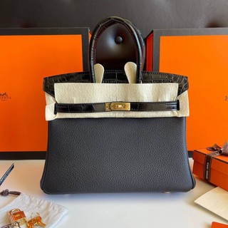 Hermes birkin25บัคทองหนังจระเข้+หนังวัว พิเศษ✨