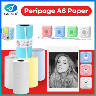 58mm White Thermal Label Sticker Paper Roll Notes Paper and Case for Peripage A6 Portable Bluetooth Printer Paper Printing