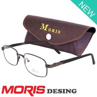 Moris แว่นตา รุ่น 6465 สีน้ำตาล กรอบเต็ม ขาสปริง วัสดุ สแตนเลส สตีล (สำหรับตัดเลนส์) กรอบแว่นตา Eyeglasses