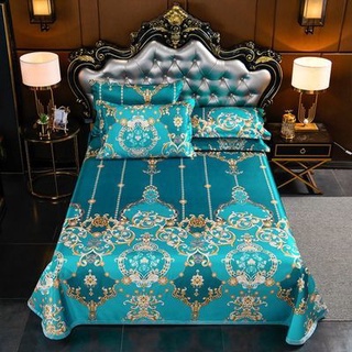 ผ้าคลุมเตียง ผ้าคลุมเตียงขนาด3.5ฟุต/5ฟุต/6 ฟุต bedspread ผ้ารองที่นอนกันเปื้อน พร้อมปลอกหมอน 2 ชิ้