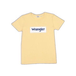 【hot sale】WRANGLER เสื้อยืดแขนสั้น รุ่น WR S172R201 YELLOW แรงเลอร์ เสื้อผ้าผู้หญิง เสื้อยืด เสื้อ