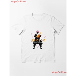 Appes Store แฟรี่เทล เสื้อยืดอนิเมะ Natsu Fired Up Essential T-Shirt เสื้อยืดพิมพ์ลาย เสื้อยืดคู่รัก