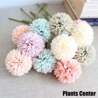 Plants Center P003 ดอกไม้ปลอม ดอกไม้ประดิษฐ์ ผ้าไหม ดอกแดนดิไลอัน ดอกเบญจมาศ สำหรับตกแต่งบ้าน