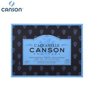 Canson(แคนสัน) บล็อคเฮอริเทจ เกรดมืออาชีพ ผิวหยาบ ขนาด 23×31 ซม. หนา 300 แกรม บรรจุ 20 แผ่น 100720011