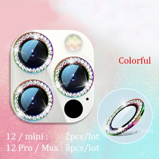 Diamond Metal Camera Protective Film Glass Lens Cover for IPhone 13 12 11 Pro Max 12mini