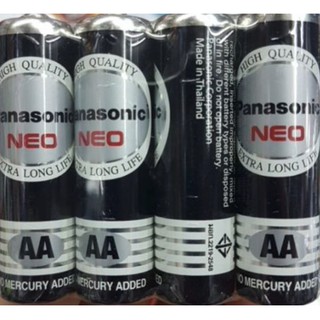 ถ่าน Panasonic AA Neo ดำ 1.5V จำนวน 4 ก้อน สินค้าใหม่